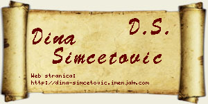 Dina Simčetović vizit kartica
